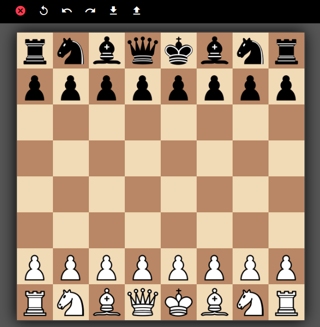 Screenshot of a chess app.